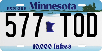 MN license plate 577TOD