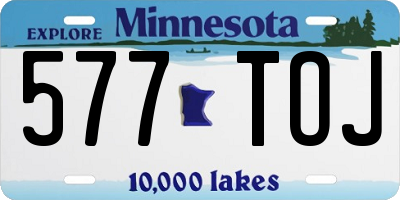 MN license plate 577TOJ