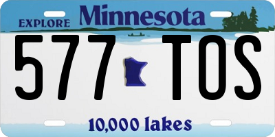 MN license plate 577TOS