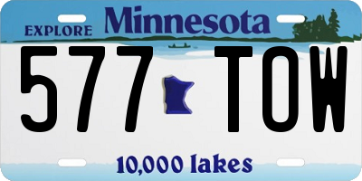 MN license plate 577TOW