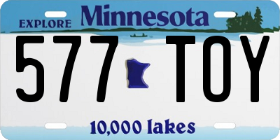 MN license plate 577TOY