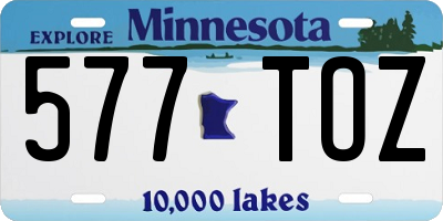 MN license plate 577TOZ
