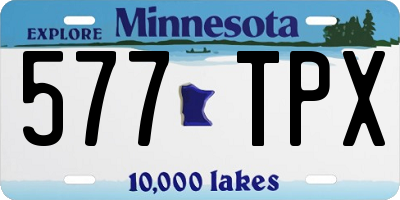 MN license plate 577TPX