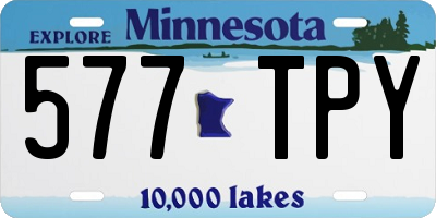 MN license plate 577TPY