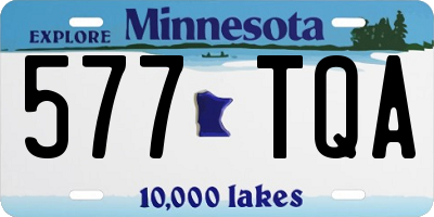 MN license plate 577TQA