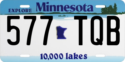 MN license plate 577TQB