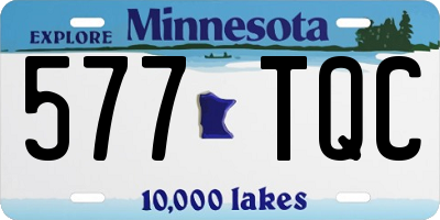 MN license plate 577TQC