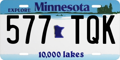 MN license plate 577TQK