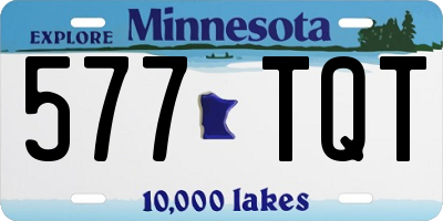 MN license plate 577TQT