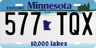 MN license plate 577TQX