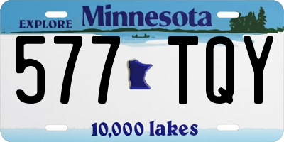 MN license plate 577TQY