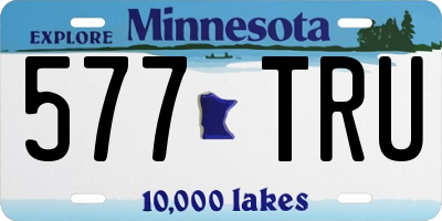 MN license plate 577TRU
