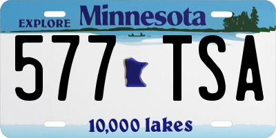 MN license plate 577TSA