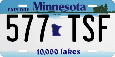 MN license plate 577TSF