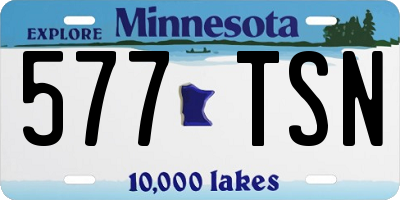 MN license plate 577TSN