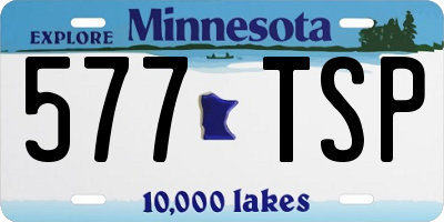 MN license plate 577TSP