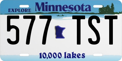 MN license plate 577TST