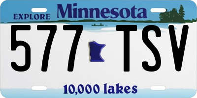 MN license plate 577TSV