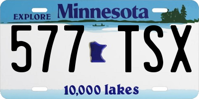 MN license plate 577TSX