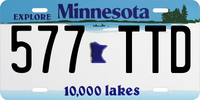 MN license plate 577TTD