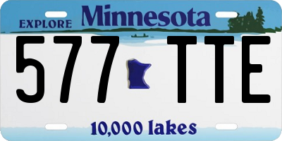 MN license plate 577TTE