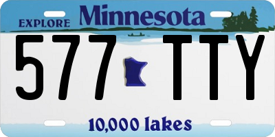 MN license plate 577TTY