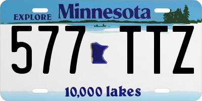 MN license plate 577TTZ