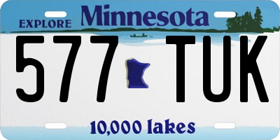 MN license plate 577TUK