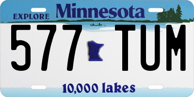 MN license plate 577TUM