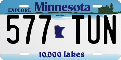 MN license plate 577TUN