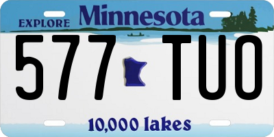 MN license plate 577TUO
