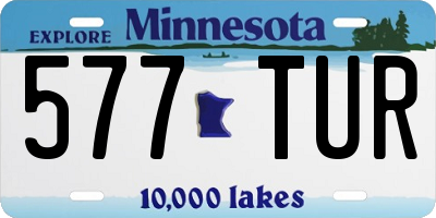 MN license plate 577TUR