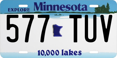 MN license plate 577TUV