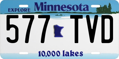 MN license plate 577TVD