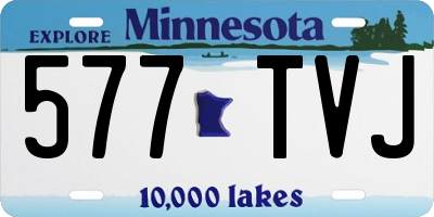 MN license plate 577TVJ