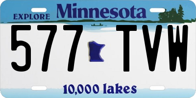 MN license plate 577TVW