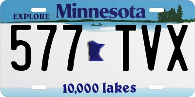 MN license plate 577TVX