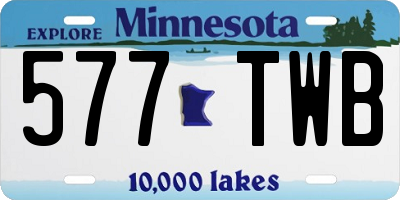 MN license plate 577TWB