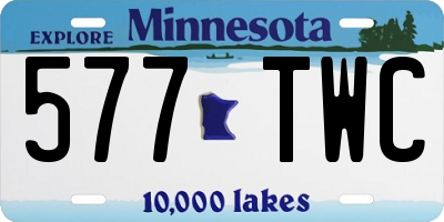 MN license plate 577TWC