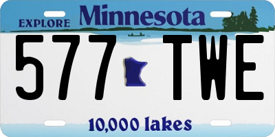 MN license plate 577TWE