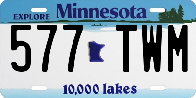 MN license plate 577TWM