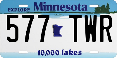 MN license plate 577TWR