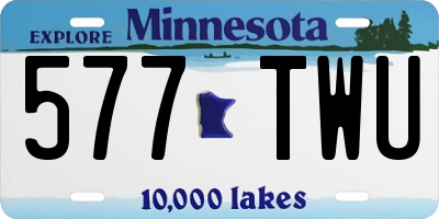 MN license plate 577TWU
