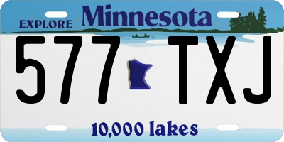 MN license plate 577TXJ