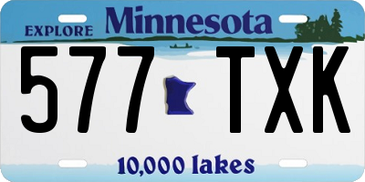 MN license plate 577TXK
