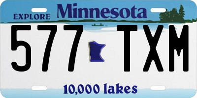 MN license plate 577TXM
