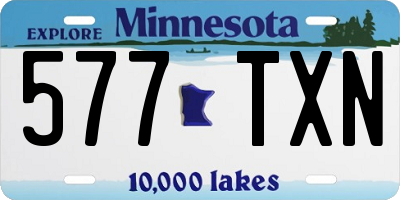 MN license plate 577TXN