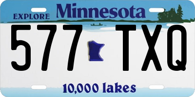 MN license plate 577TXQ