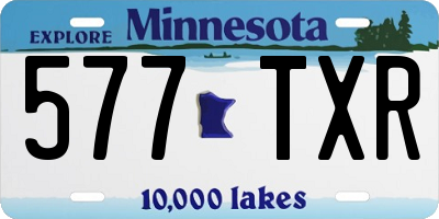 MN license plate 577TXR