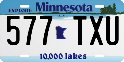 MN license plate 577TXU